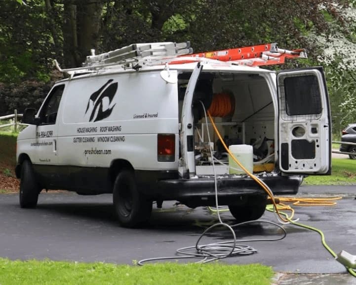 Wickliffe Power Washing professionals cleaning commercial fleet in Wickliffe